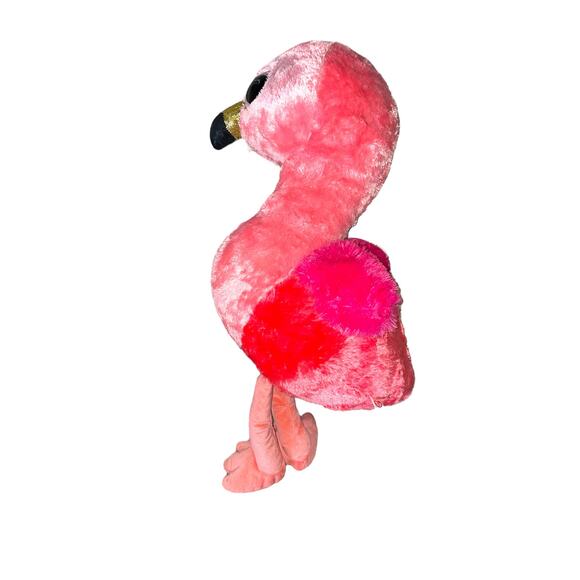 TY Beanie Boos Pink Jumbo Eye Gilda Stuffed Flamingo Plushie - Picture 4 of 10